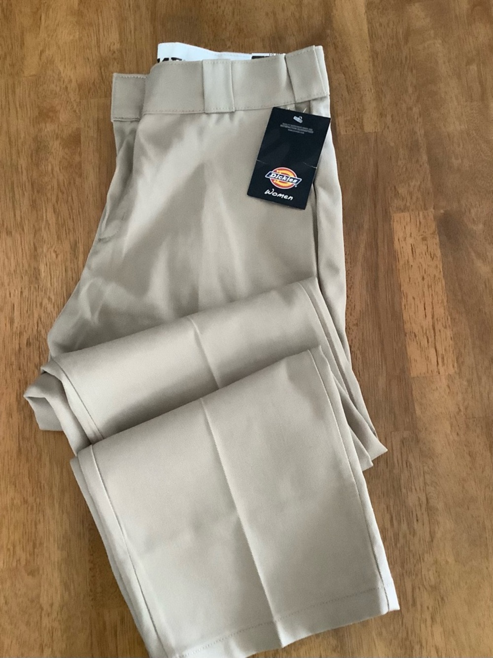 Dickies Women’s Pants in Khaki - 774F Straight Leg Workwear, Original Fit